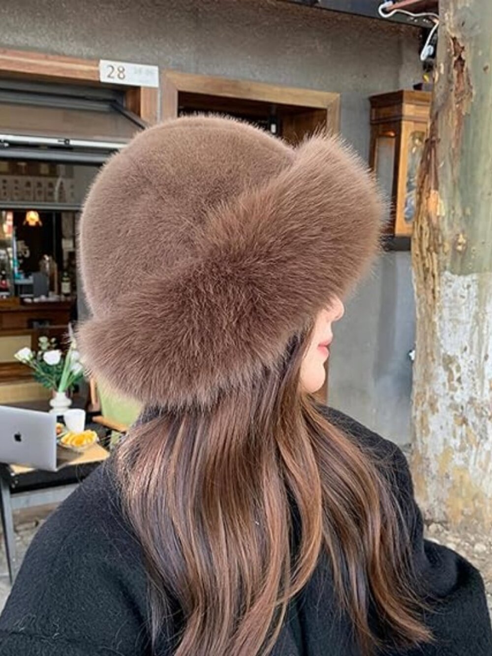 Women's Fluffy Faux Fur Winter Bucket Hat